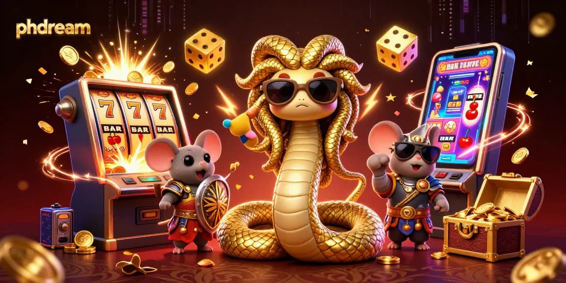 Engage with phdream's vibrant casino world, featuring interactive slot machines and thrilling gaming elements.