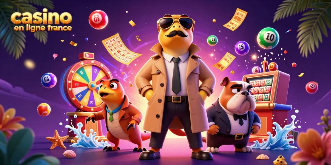 Image d'illustration 3D de trois raptors déguisés en homme, entrant dans un casino en ligne France.