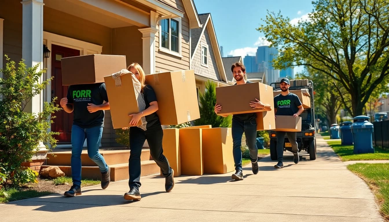 Nashville junk hauling service in action with a professional team removing items from homes