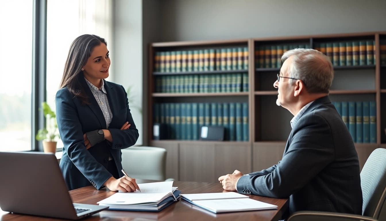 Seattle Social Security Disability Lawyer consulting with a client in a professional office
