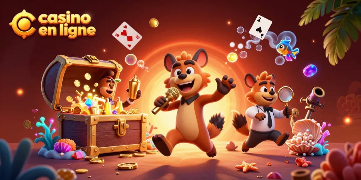 Vivez l'excitation du casino en ligne avec nos hyènes animées au bar, sur scène et en sécurité.