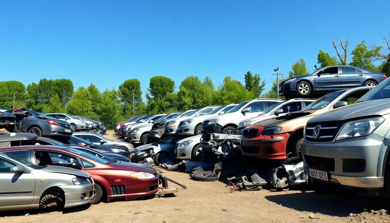 Pracownicy zajmujący się Auto złom Katowice, pokazujący proces złomowania