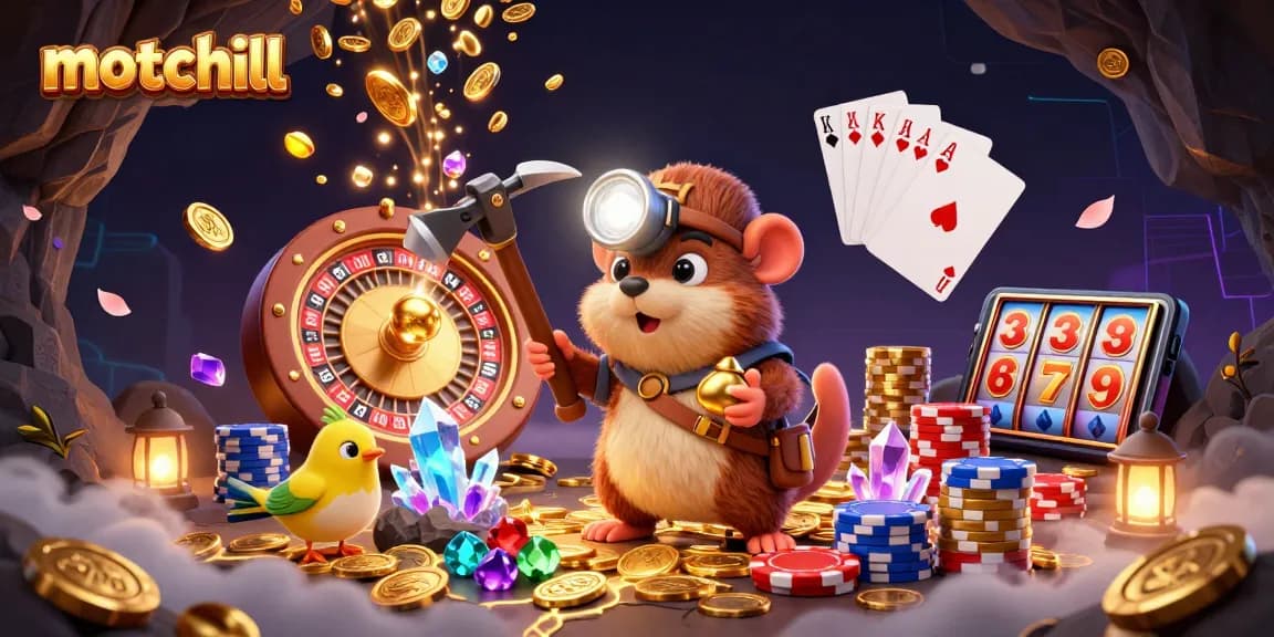 Experience the thrill of motchill as treasure hunter mole mines for gold amidst cascading coins and shimmering gems.
