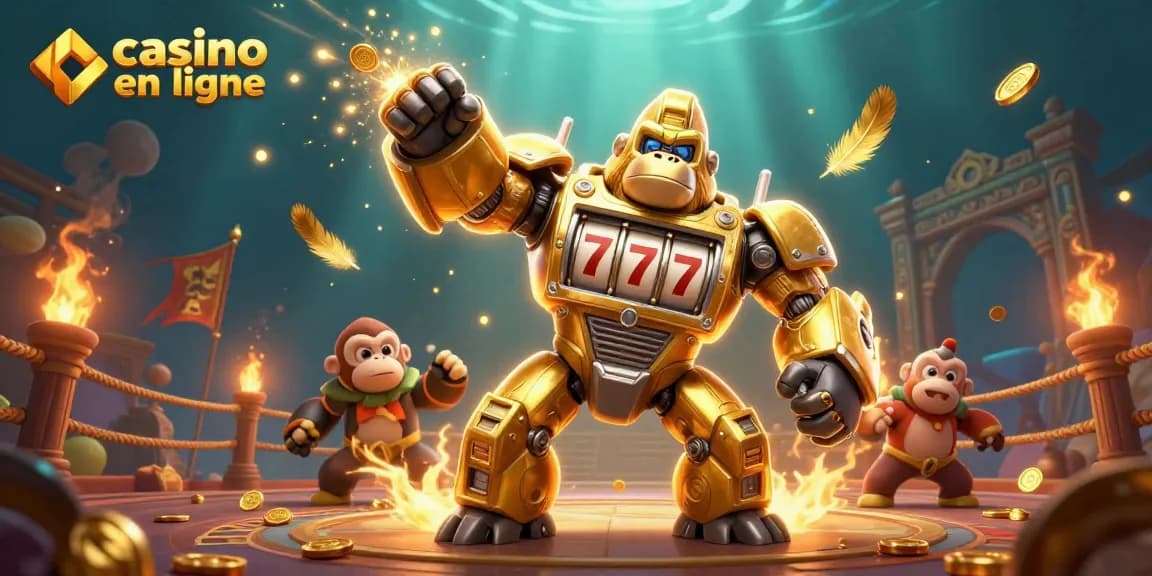 Des joueurs s'affrontent dans un casino en ligne, attendant des gains excitants avec des machines à sous.