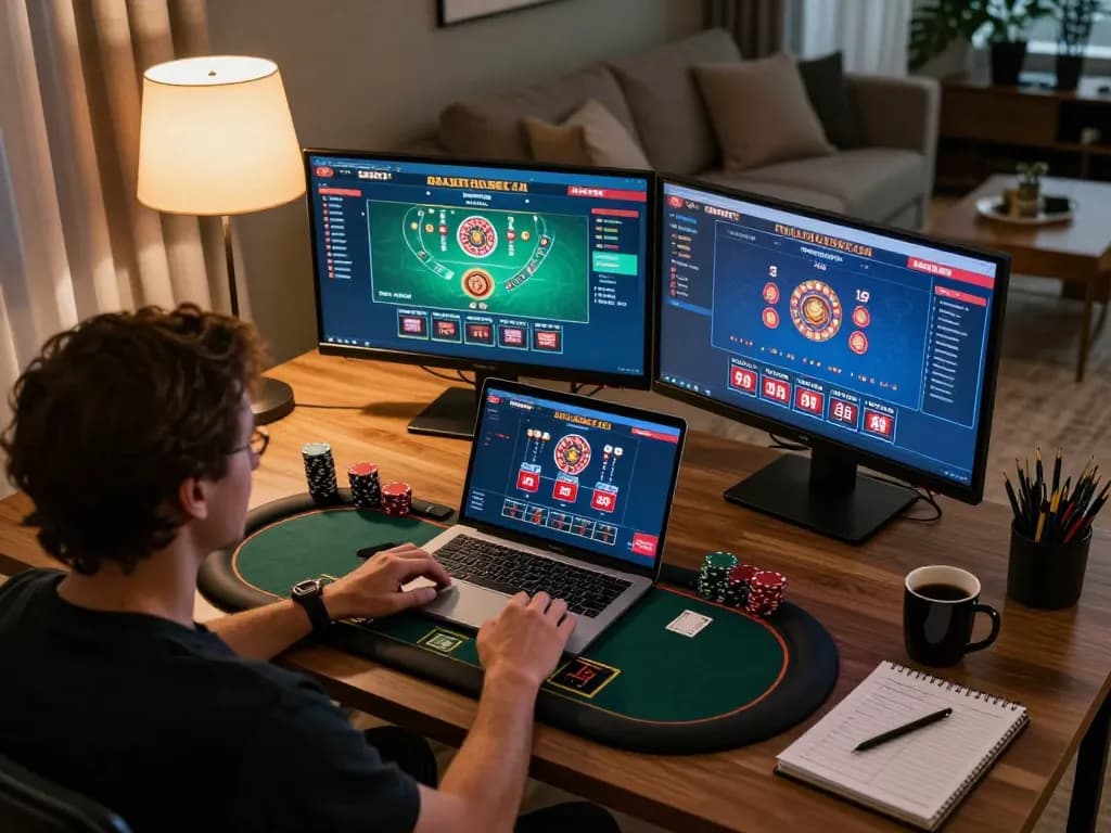 Join an exciting table game with 56WIN by playing live poker on a stylish home setup.