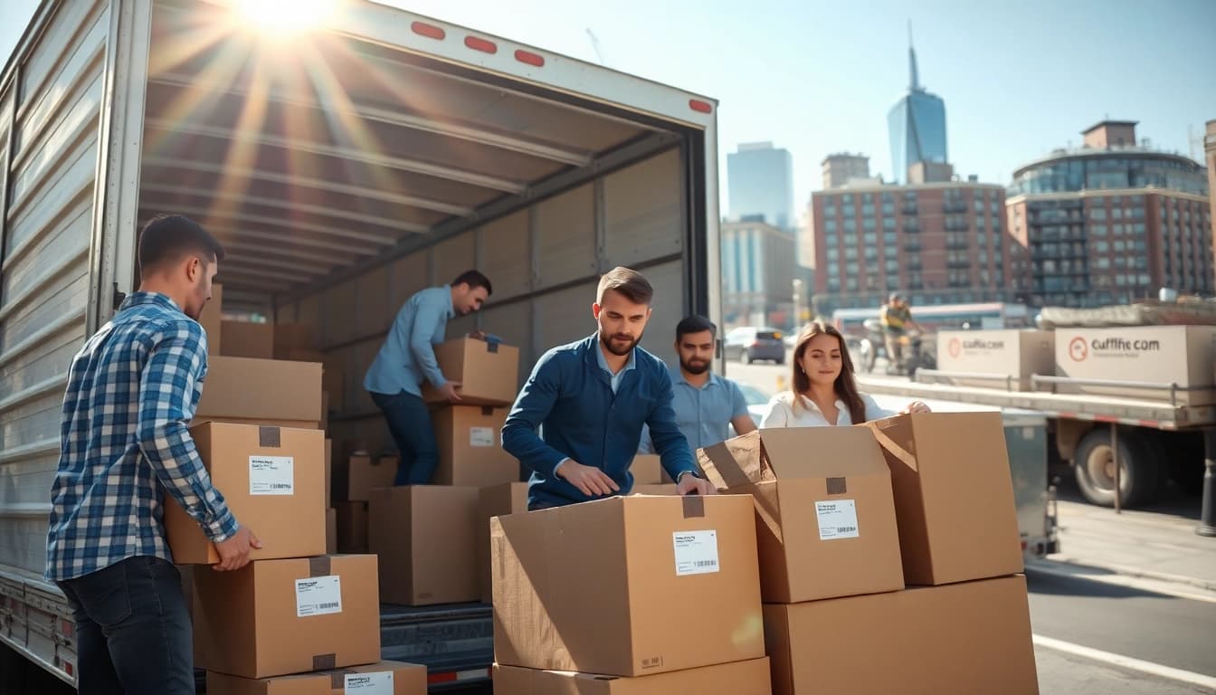 Provincial moving team efficiently packing a truck for a relocation.