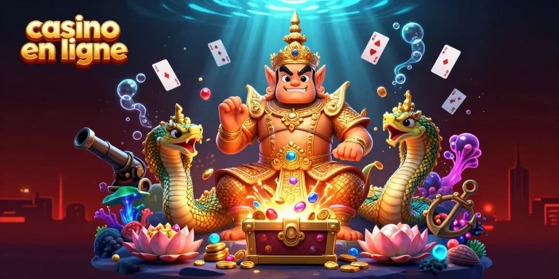 Vivez l'excitation du casino en ligne avec un gardien thaï et des trésors aquatiques.