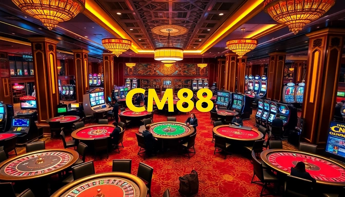 CM88 players enjoying an exhilarating casino experience with vibrant tables and games.