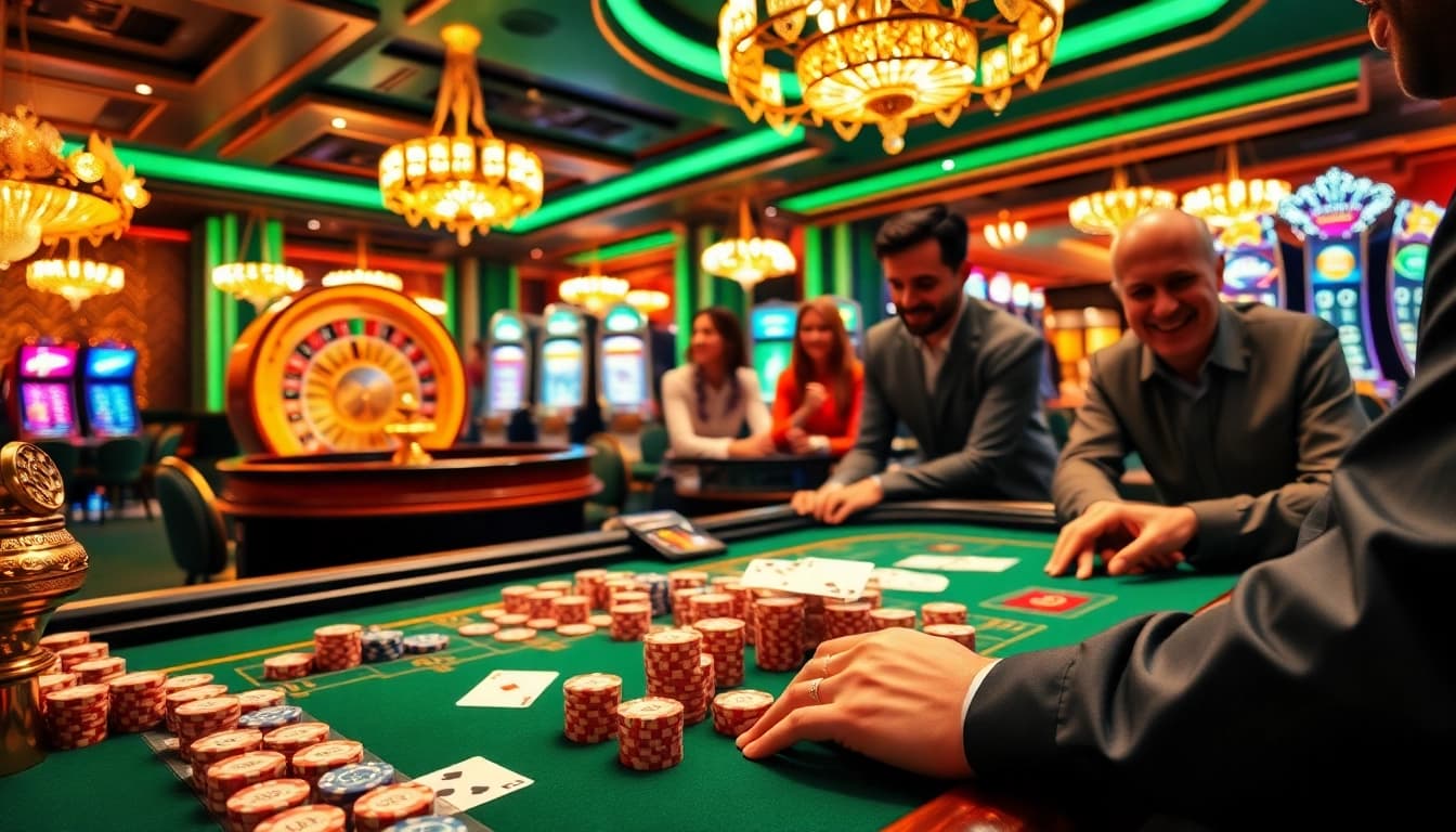 Players enjoying a thrilling casino experience with 88i betting elements integrated into the excitement.