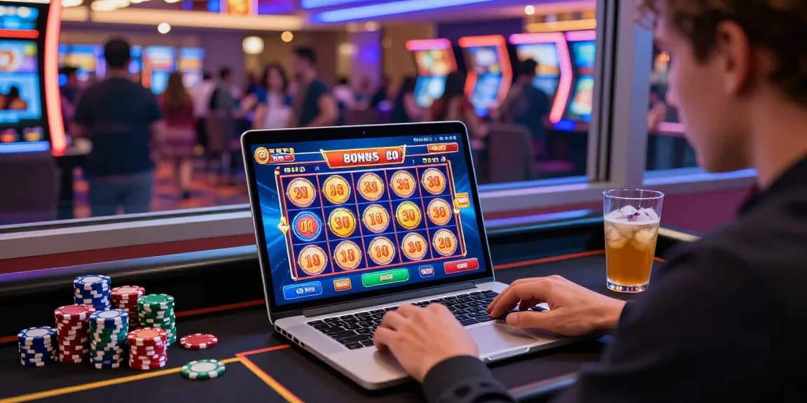 Engaged player exploring bonus buy slots at https://oxfordbedbreakfast.co.uk/ with an exciting casino backdrop and vibrant graphics.