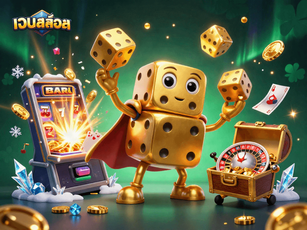 Spin the reels at เว็บสล็อต with an exciting jackpot explosion and vibrant casino elements.