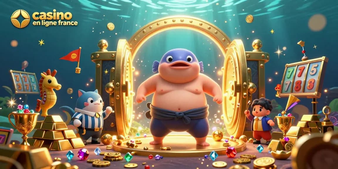 Plongée dans l'univers du casino en ligne France, le fugu et ses amis profitent d'une ambiance pétillante sous-marine.
