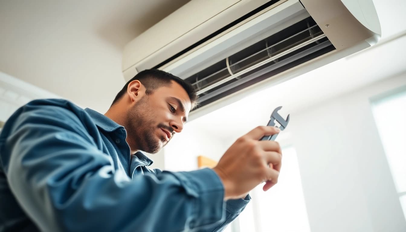 HVAC repair waccabuc expert technician working diligently on an air conditioning unit.