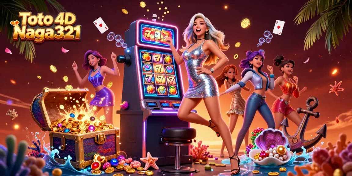 Experience excitement at Toto 4D Naga321 with a celebration of jackpots and vibrant casino elements.