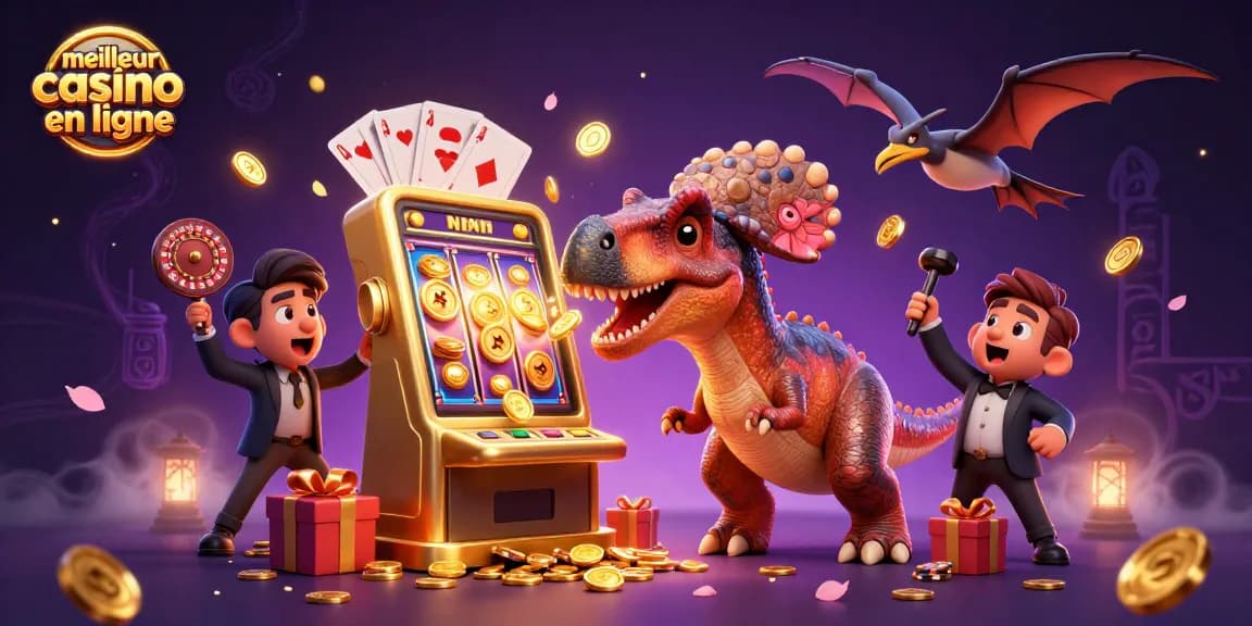 Jouez au meilleur casino en ligne avec un pachycéphalosaur qui célèbre un jackpot explosif.