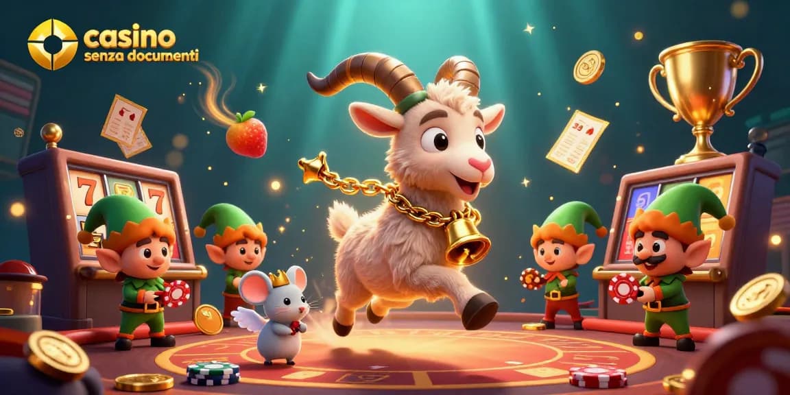 Giocare nei casino senza documenti, un'atmosfera vivace e divertente con personaggi cartoon unici.