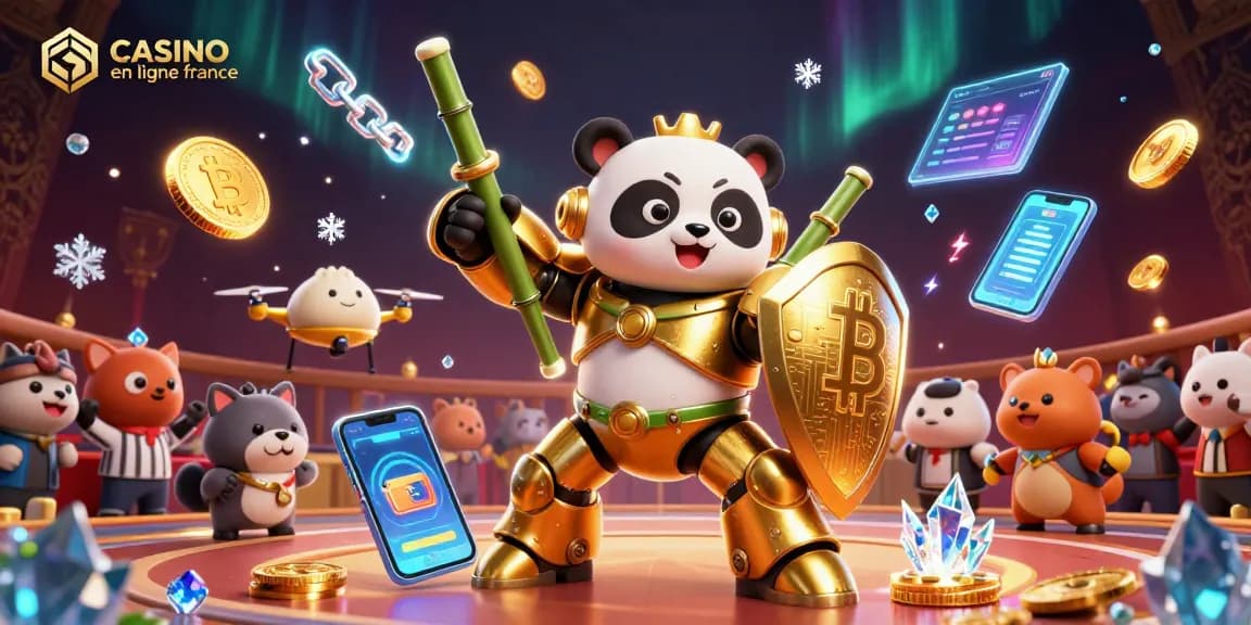 Plongez dans l'univers des jeux de casino en ligne France avec un panda doré dans un combat palpitant.