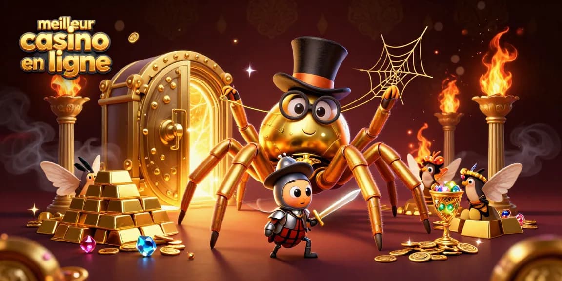 Améliorez votre aventure au meilleur casino en ligne avec cette illustration de jeu captivante.