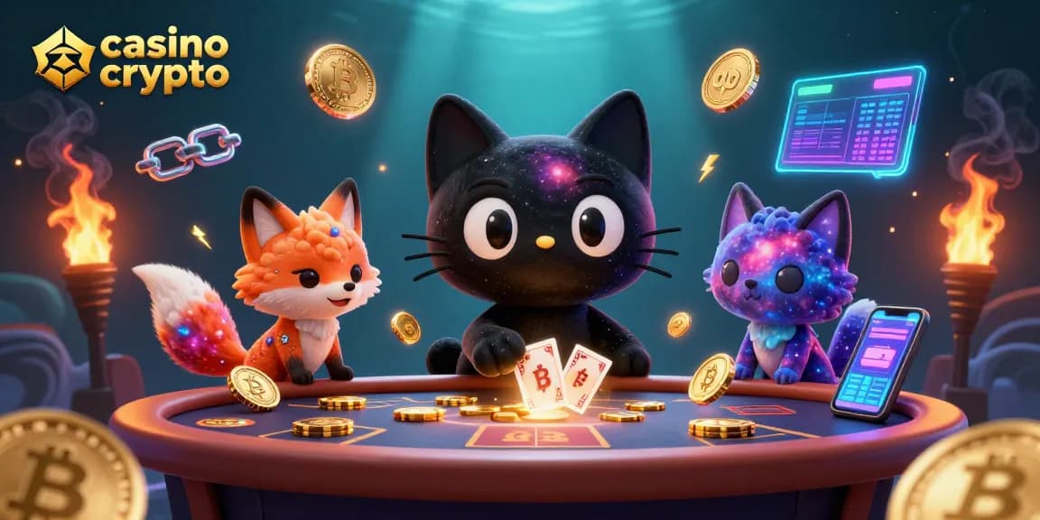 Gioca con i migliori casino crypto e vinci con Bitcoin e Ethereum in un'affascinante illustrazione 3D.