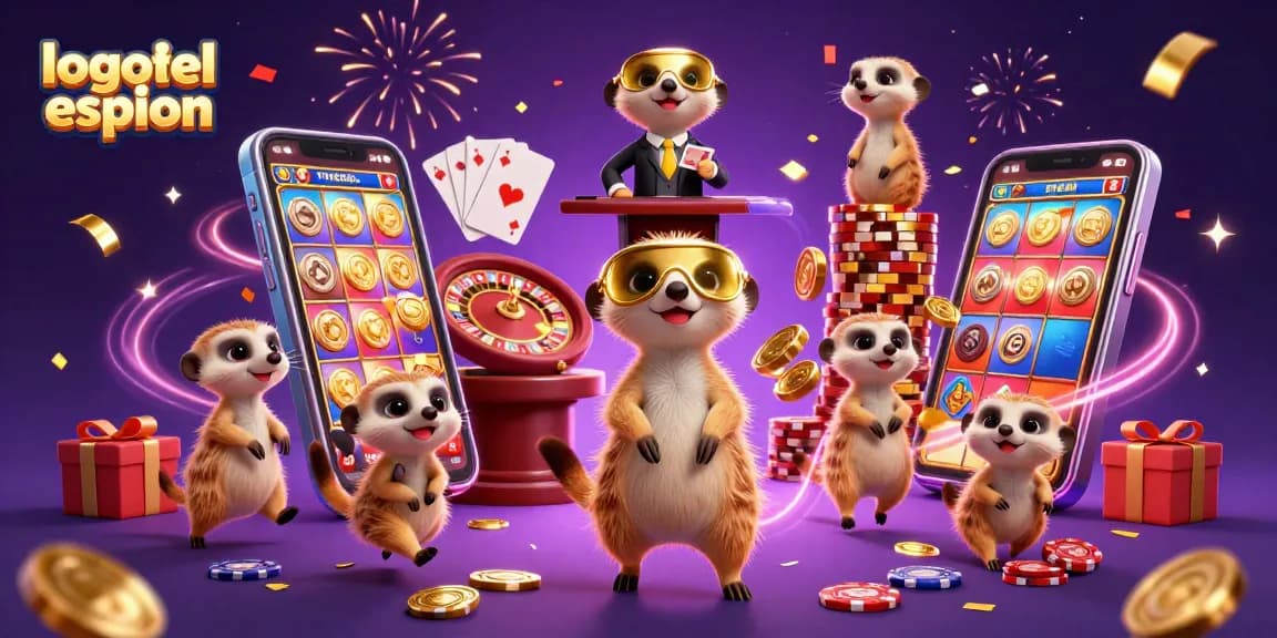 Logiciel espion surveille les jeux de casino avec des meerkats en pleine action.
