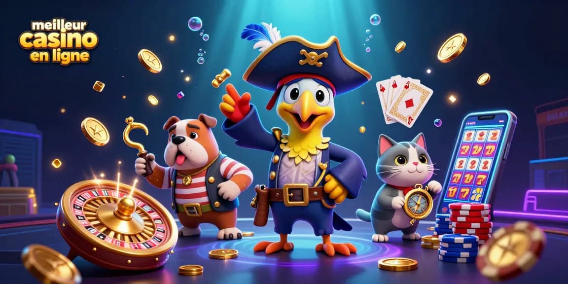 Action dans un meilleur casino en ligne avec un capitaine pirate et un bulldog