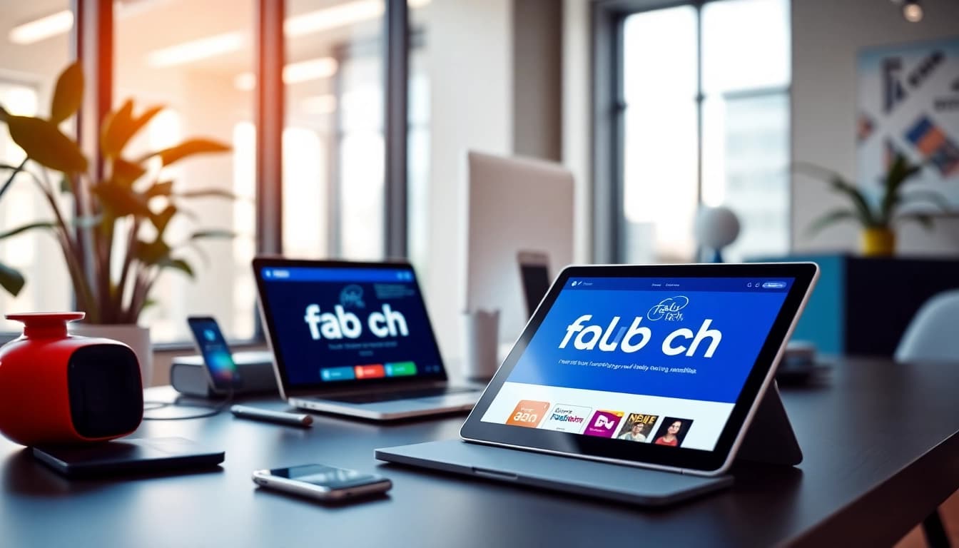 Innovative workspace illustrating fab u tech with modern devices and natural lighting.