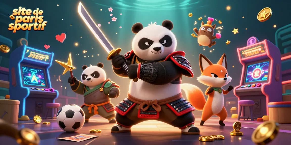 Créez des paris sportifs avec le panda samouraï et le renard ninja sur le site de paris sportif