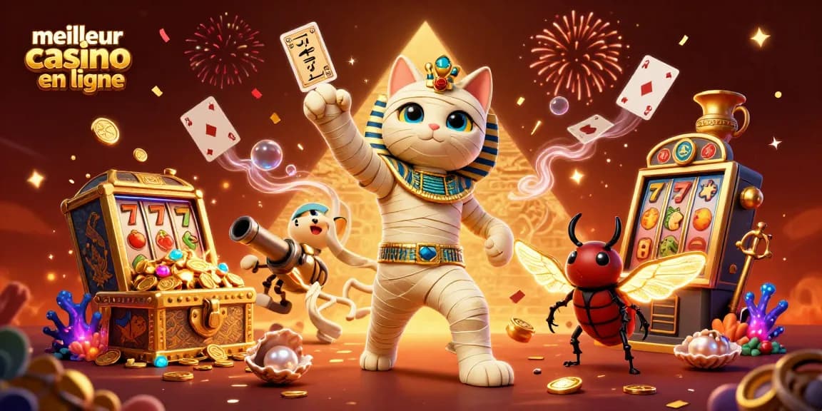 Le meilleur casino en ligne avec un chat momie égyptien et des éléments de jeu dynamiques.