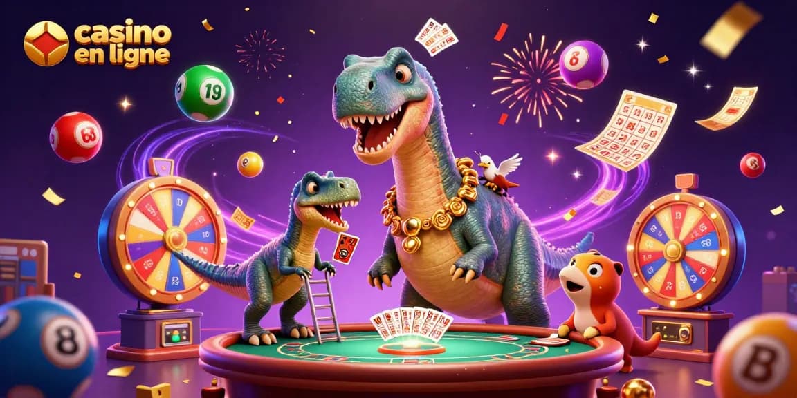 Découvrez un casino en ligne animé par un brontosaurus et un raptor, mélangeant jeux et magie.