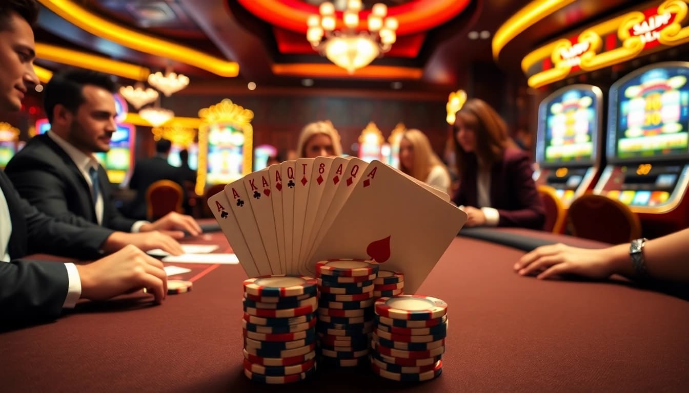Engaging baccarat game scene at https://xx88.us/ with casino chips and ambiance excitement.