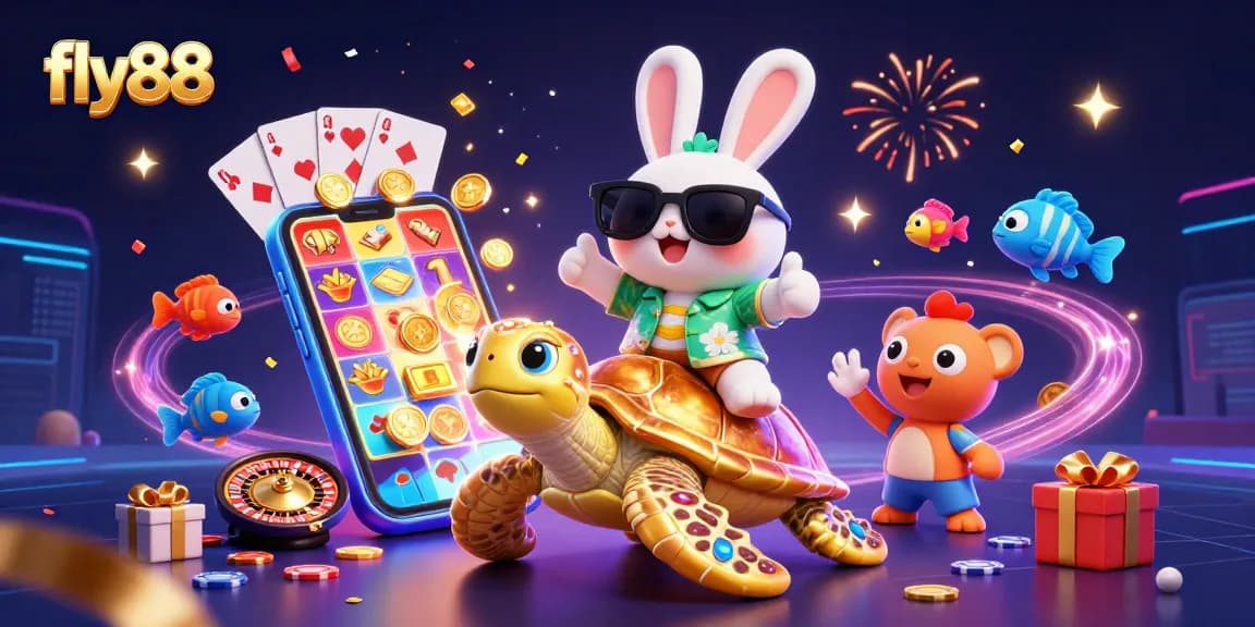 Win big with fly88's exciting casino atmosphere filled with colorful slot games and fun!
