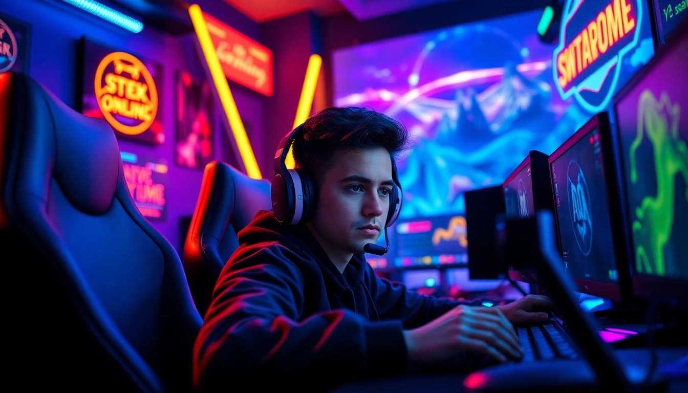 Melihat pemain fokus bermain naga303 dalam pengalaman game online yang mendebarkan.