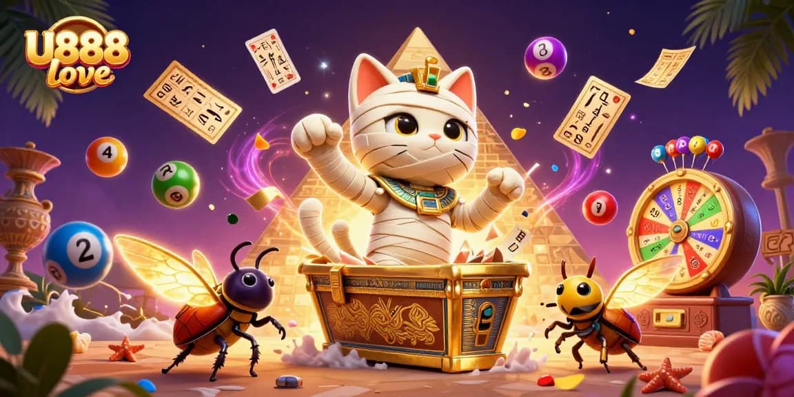 Engage with U888 love in a vibrant casino scene filled with dynamic lottery elements.