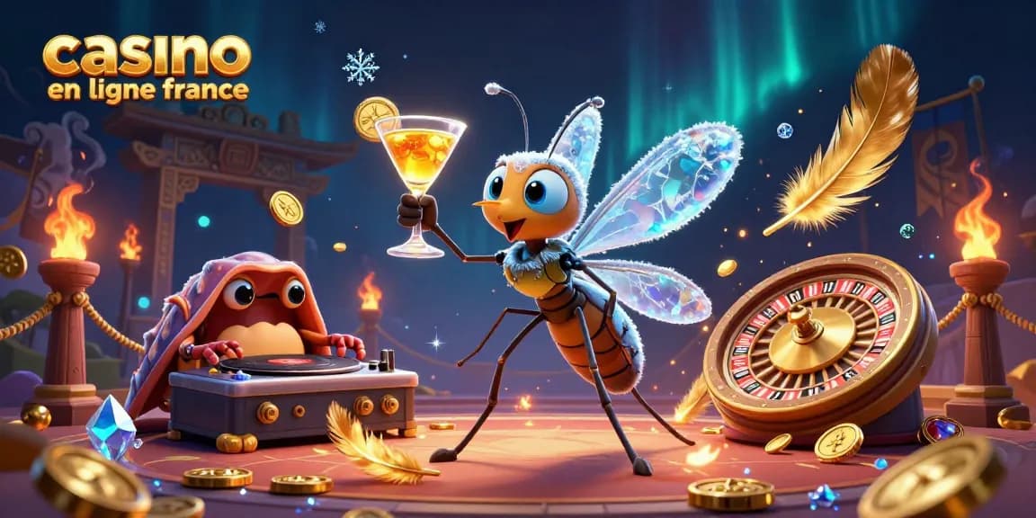Vivez l'expérience captivante du casino en ligne France avec un mascotte original et des éléments de jeu fascinants.