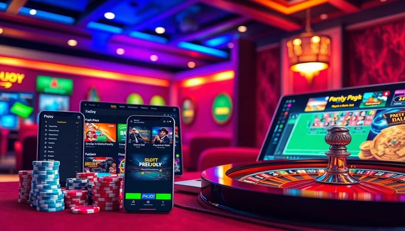 phjoy sports betting interface showcasing excitement and various gaming options.