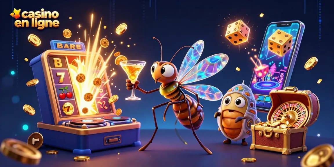 Jouez sur un casino en ligne dynamique et attrayant avec des machines à sous et un décor vibrant.