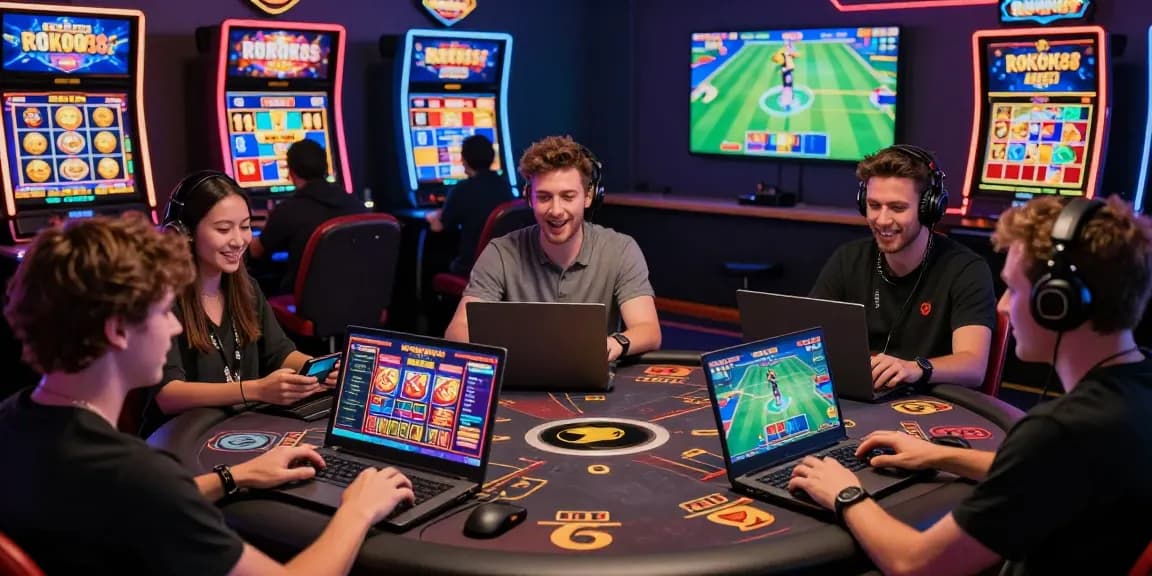 Exciting ROKOK88 gaming experience with players enjoying diverse games online.