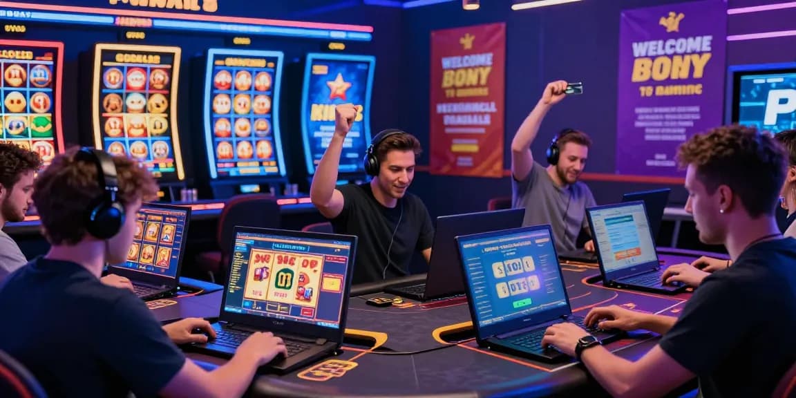 Players enjoying games at casinos that accept credit cards, highlighting vibrant gameplay and engaging promotions.