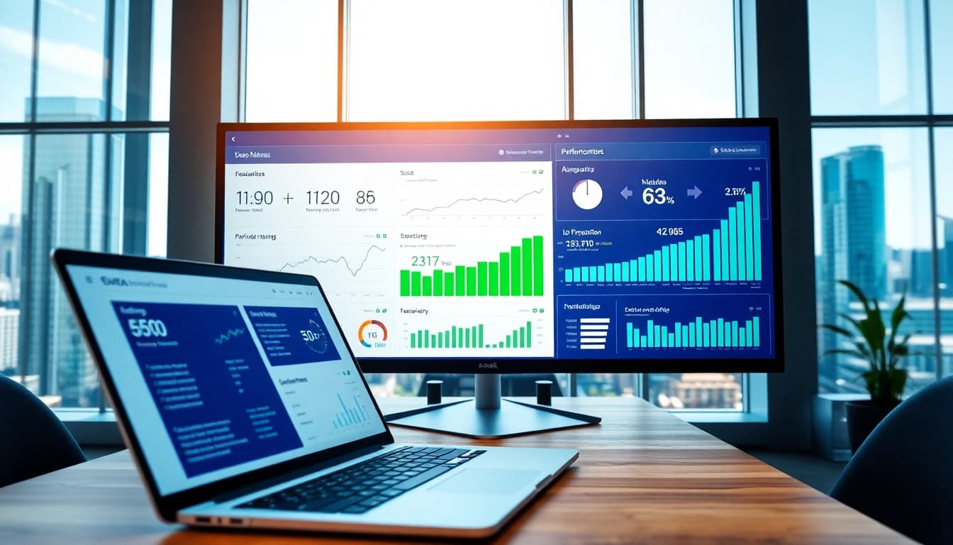 Visualizing SEO performance through analytics data in a professional workspace.