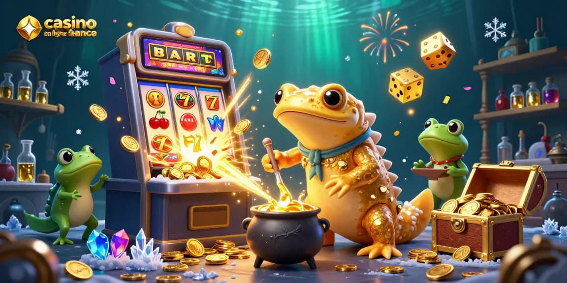 Exploration des jeux et jackpots sur casino en ligne france avec des personnages magiques et des éléments ludiques.