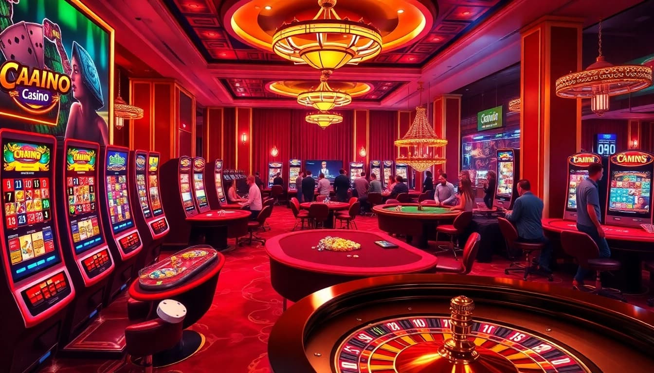 Vivez l'excitation du casino en ligne avec des tables de jeu vibrantes et des machines à sous animées.