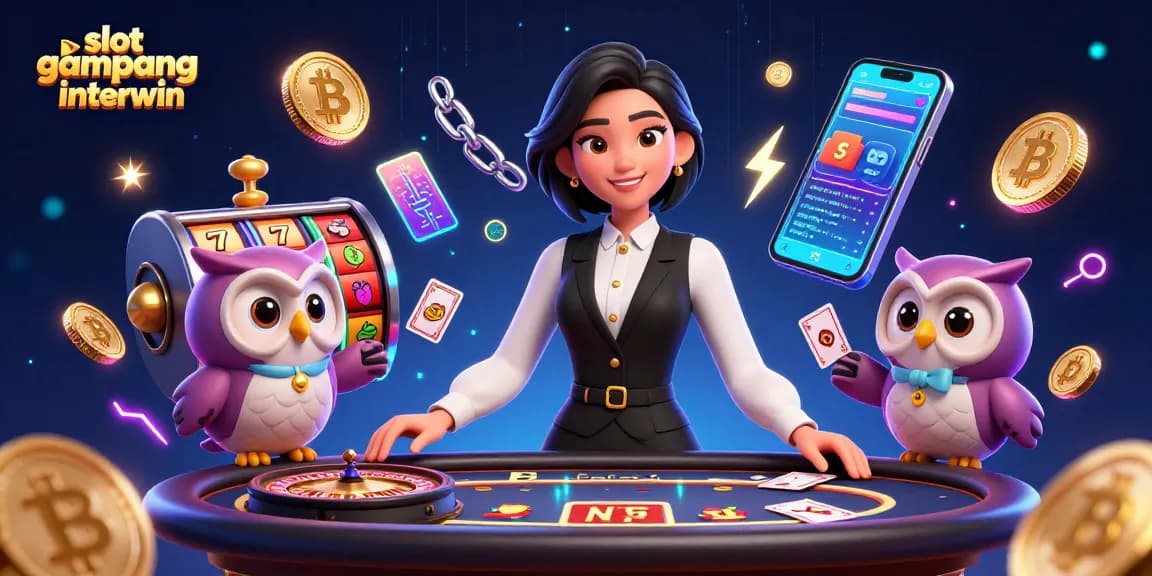Spin and win at slot gampang menang interwin with unique 3D casino elements and vibrant characters.