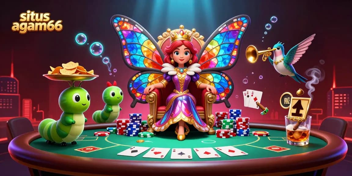 Experience excitement playing games at situs agam66 with vibrant 3D casino-themed characters.