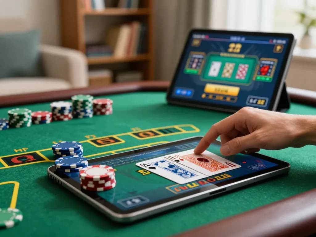 Experience intense online blackjack gameplay at 98win, with players engaged in strategic betting and card strategies.