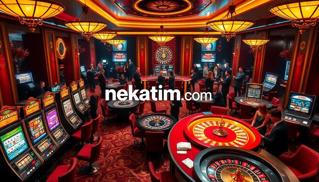 Experience thrilling gameplay at nekatwin.com with vibrant casino tables and dynamic slot machines.