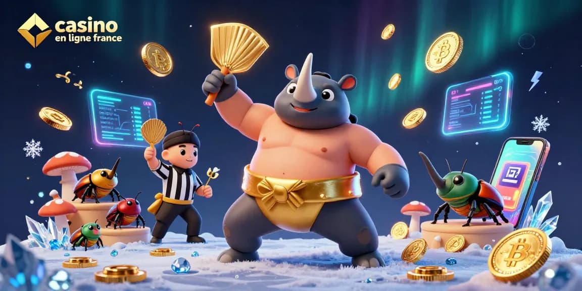 Revivez l'expérience du casino en ligne France avec ce combat captivant entre un champion cossu et des spectateurs fascinés.