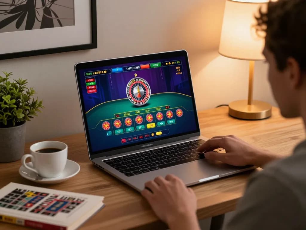 Engaging online roulette gameplay on a laptop showcasing winning strategies at s666.