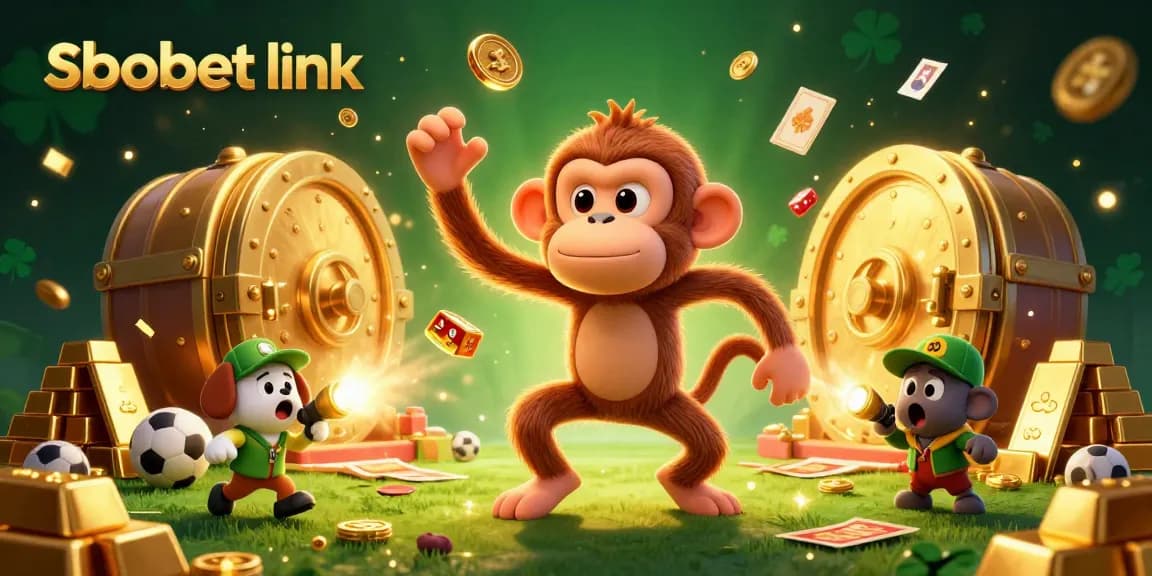 Experience thrilling sports betting action with sbobet link showcased in a vibrant digital illustration.