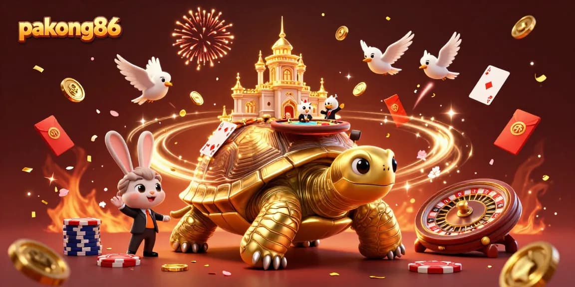 Join pakong86 for thrilling poker action with vibrant 3D casino illustration featuring vivid characters.