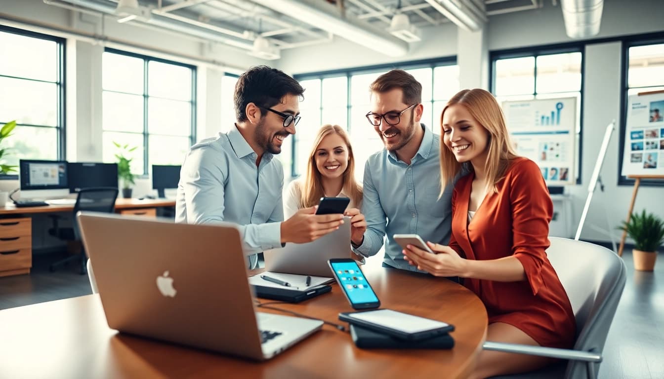 Enhancing social media marketing edmonton strategy in a collaborative workspace.